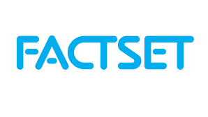Factset Factset Schriftzug in blau