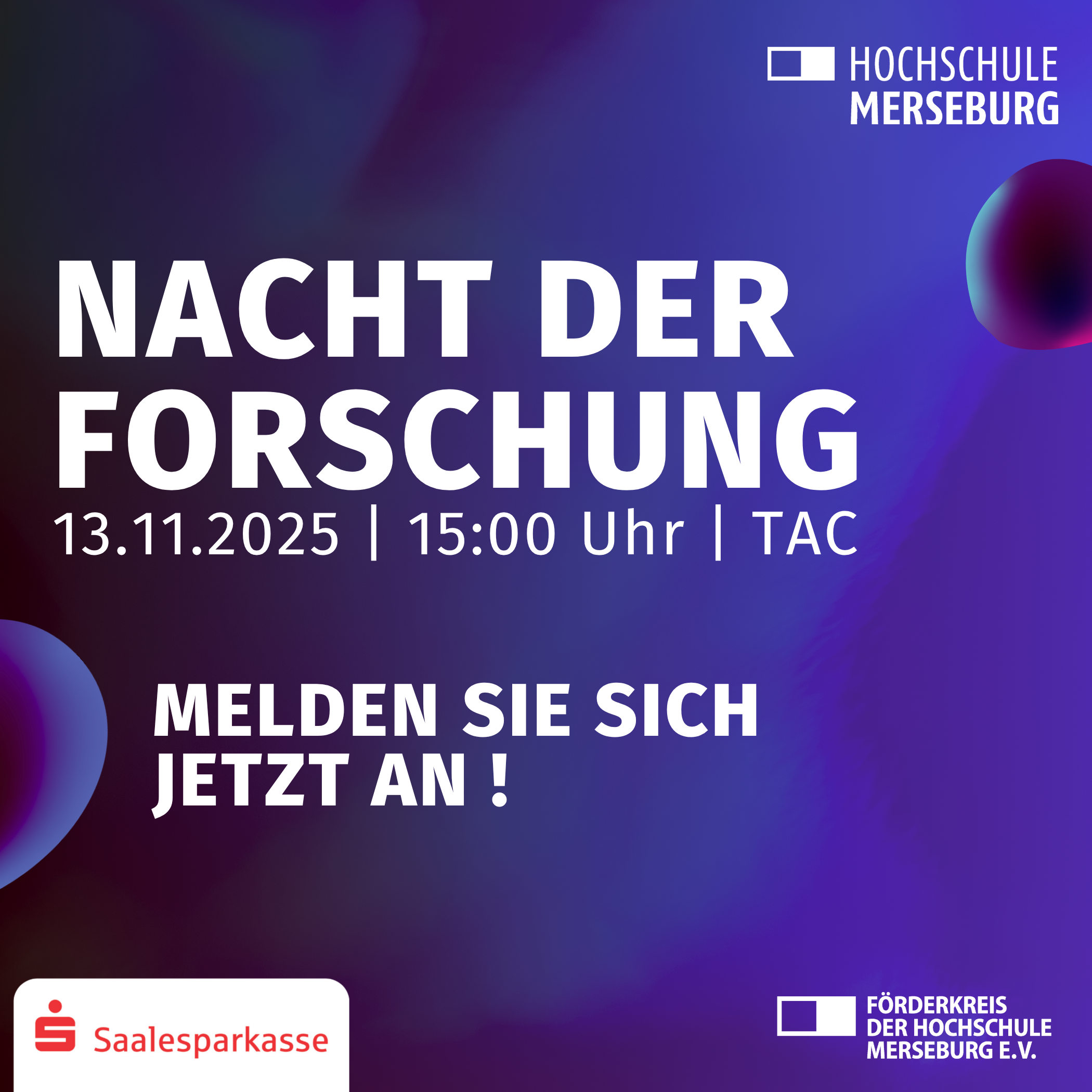 Plakat Nacht der Forschung am 13.11.2025