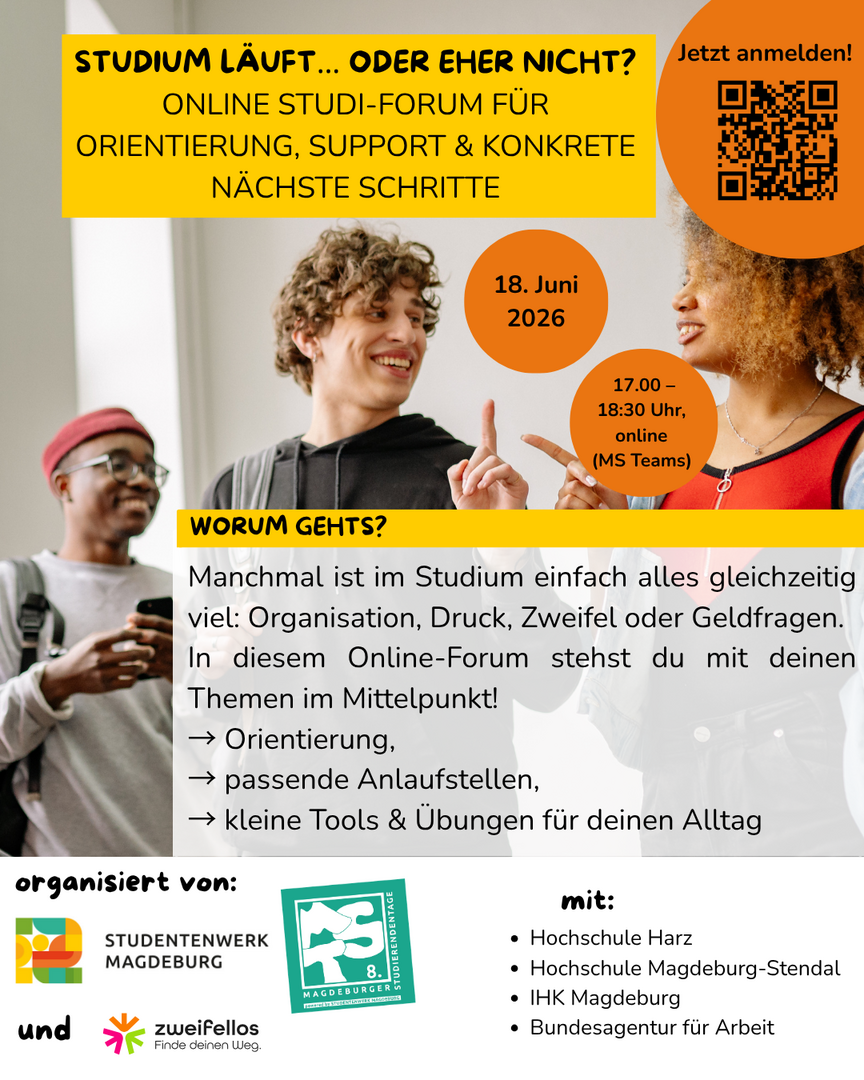 Studium läuft... oder eher nicht? Online Studi-Forum für Orientierung, Support & konkrete nächste Schritte
