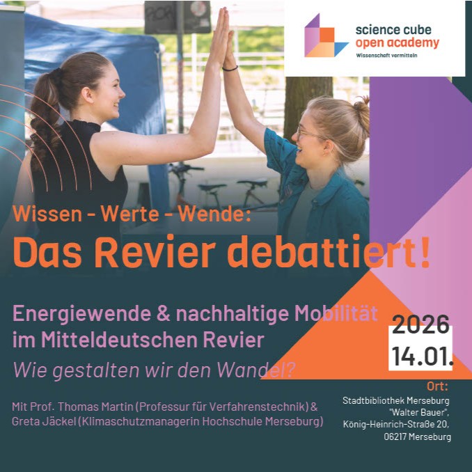 "Das Revier debattiert" zu Energiewende & nachhaltiger Mobilität im Mitteldeutschen Revier: Wie gestalten wir den Wandel?