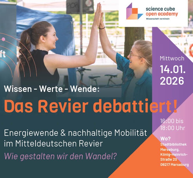 "Das Revier debattiert" zu Energiewende & nachhaltiger Mobilität im Mitteldeutschen Revier: Wie gestalten wir den Wandel?