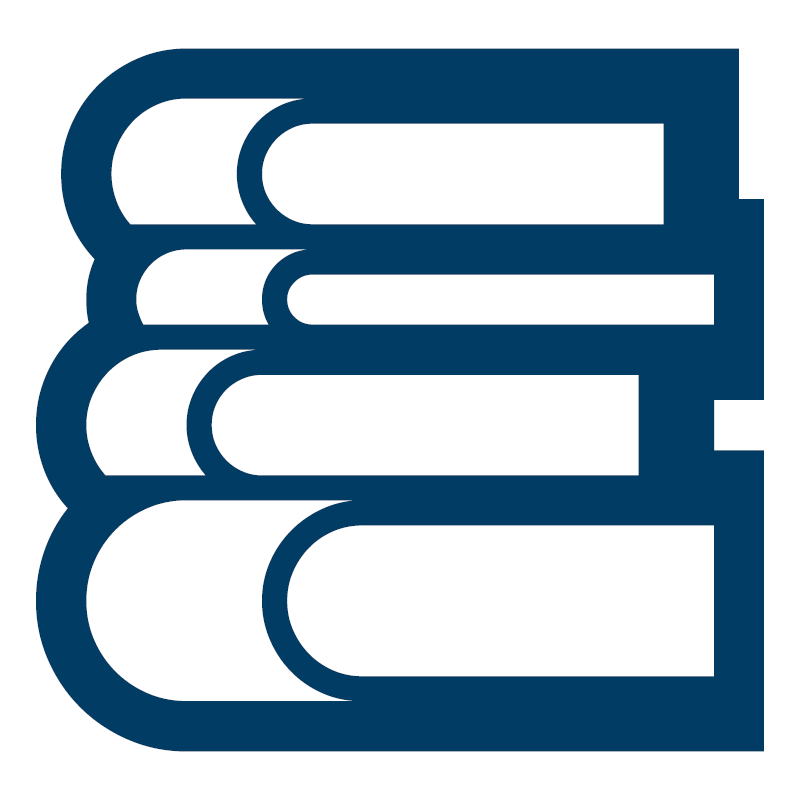 Bücherstapel im Comicstil