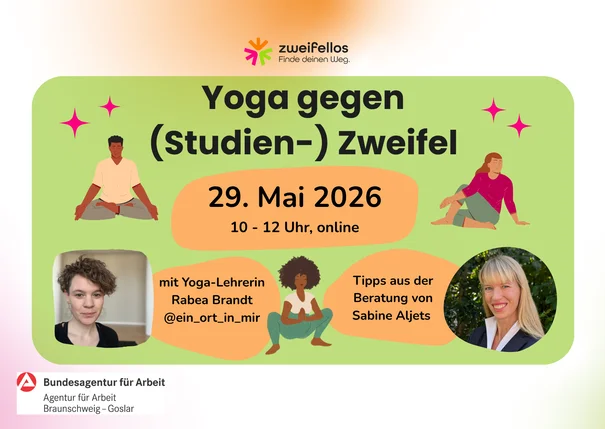 Online-Veranstaltung "Yoga gegen (Studien-) Zweifel - Richtungswechsel: Dem eigenen Weg folgen"