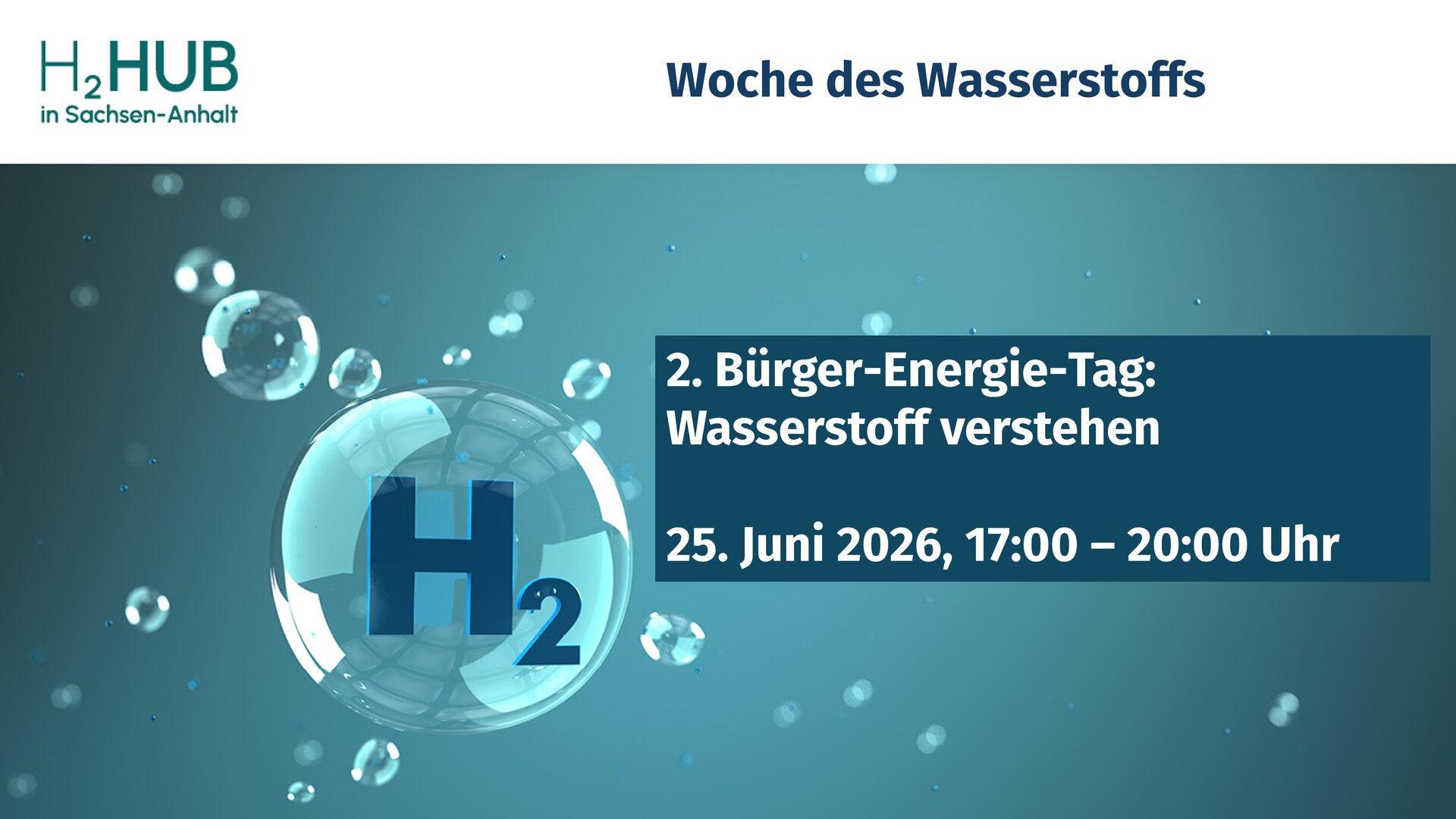 2. Bürger-Energie-Tag: Wasserstoff verstehen 2. Bürger-Energie-Tag: Wasserstoff verstehen