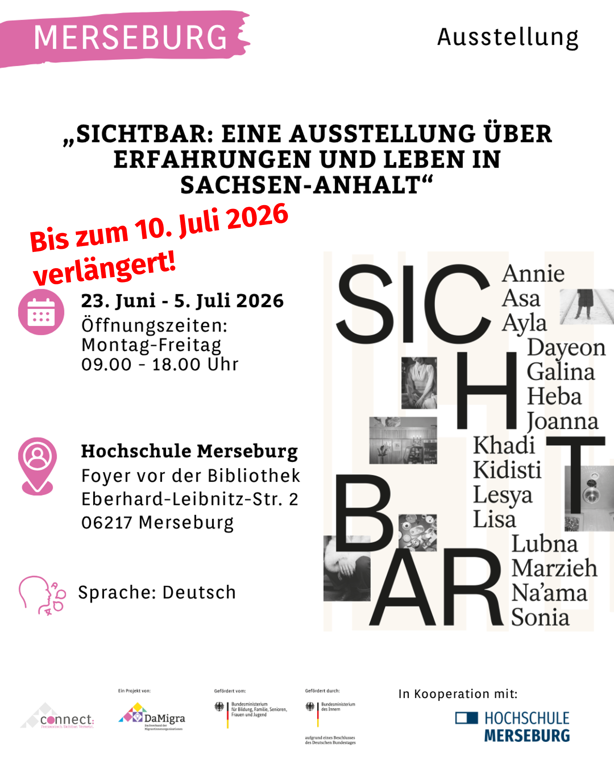 SICHTBAR: eine Ausstellung über Erfahrungen und Leben in Sachsen-Anhalt SICHTBAR: eine Ausstellung über Erfahrungen und Leben in Sachsen-Anhalt