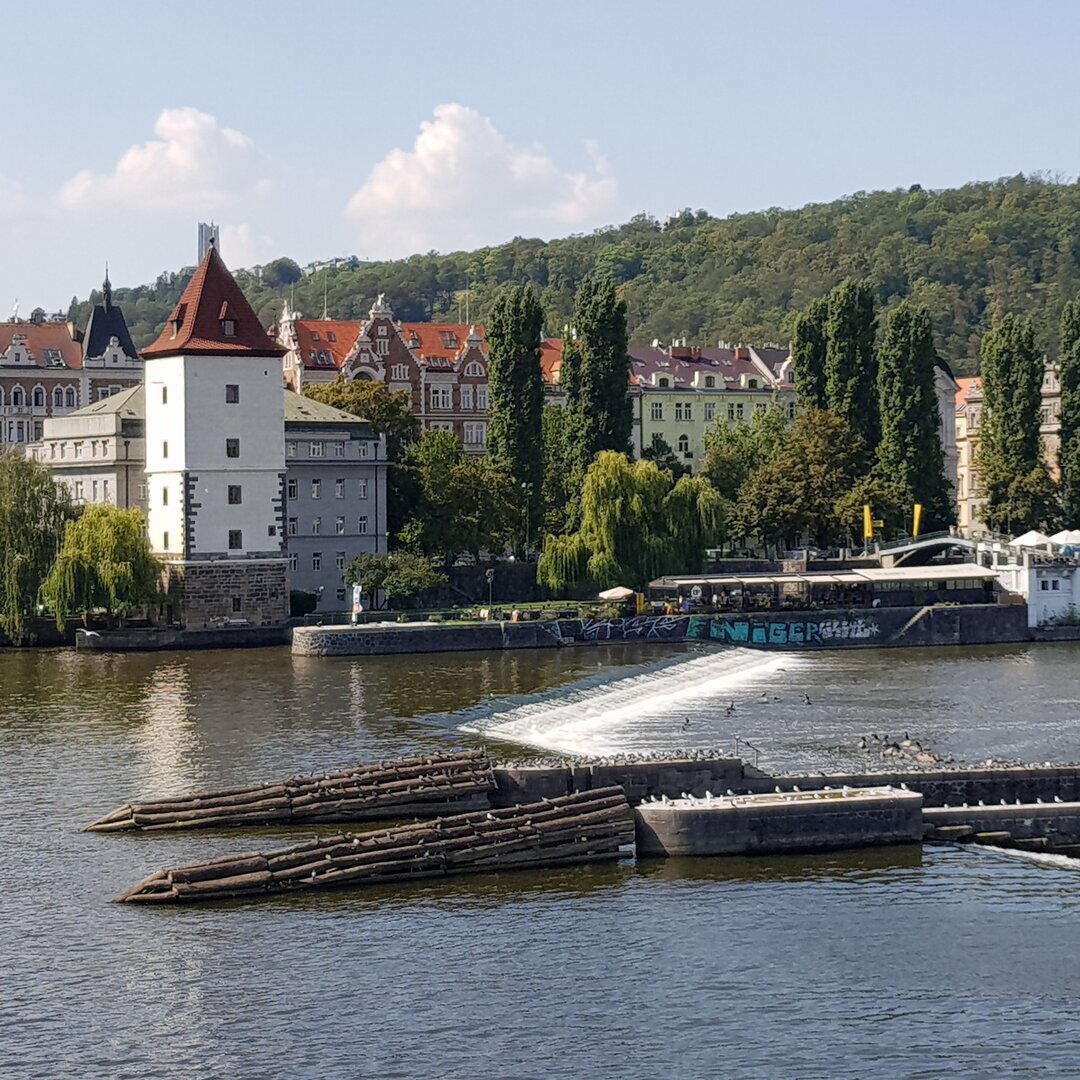 Blick auf die Moldau in Prag