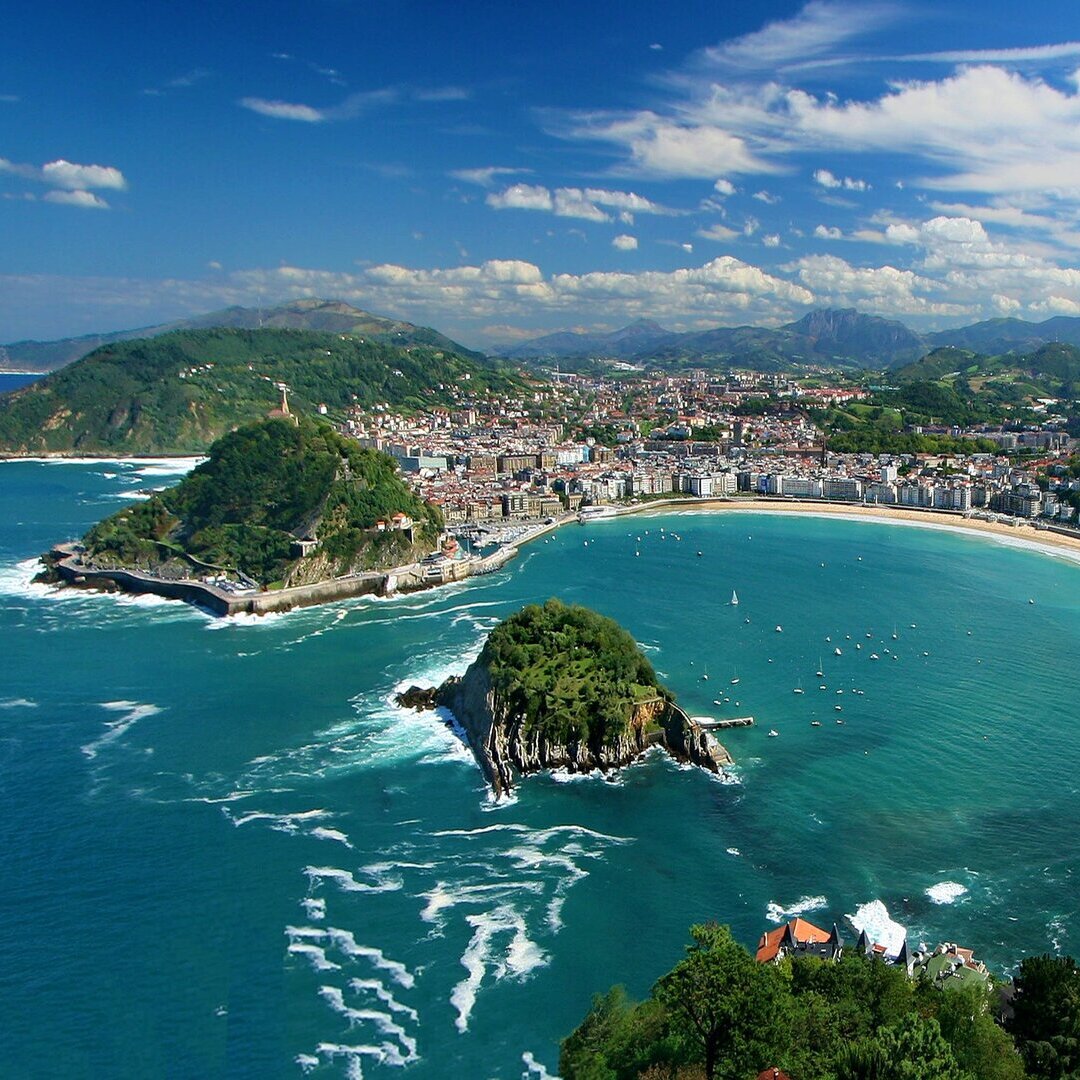Blick auf San Sebastian in Spanien