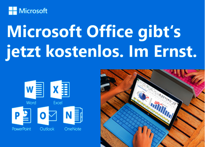 Microsoft Office gibt&#039;s jetzt kostenlos. Im Ernst.