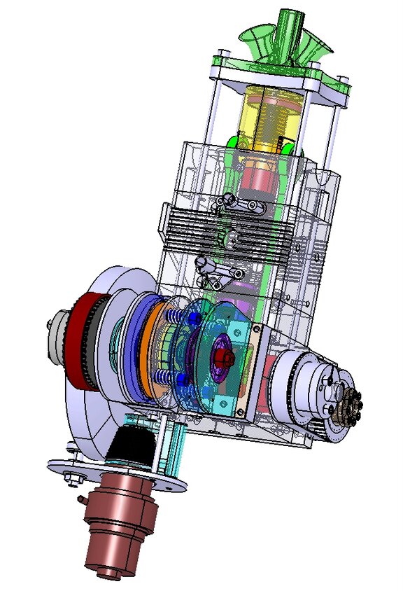 CAD Darstellung Motor 2 cl alpha