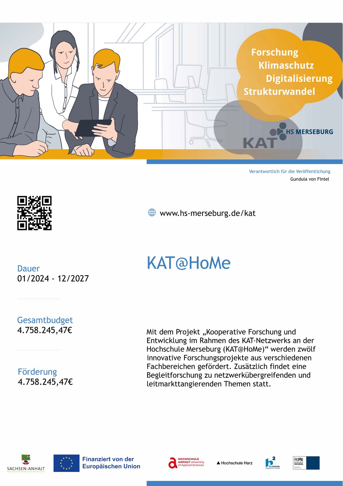 Die Abbildung eines Plakates zum KAT Forschungsprojekt.