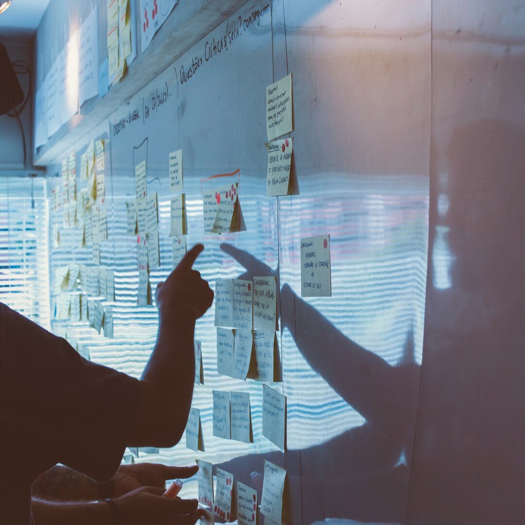 Dekobild: Haftnotizen auf einem Whiteboard