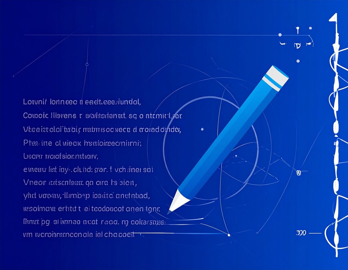 Bild mit Stift und Schrift