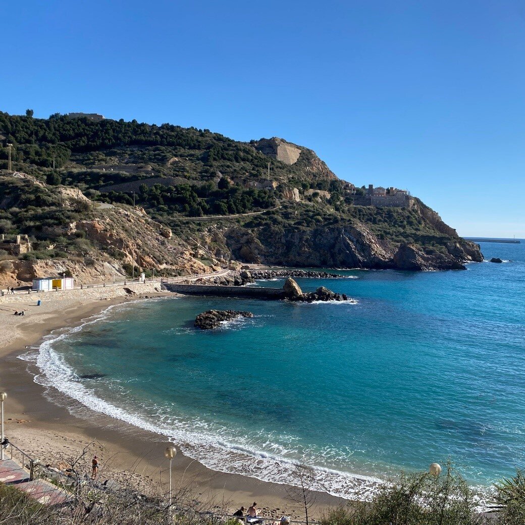 Ansicht eines Strandes bei Cartagena in Spanien