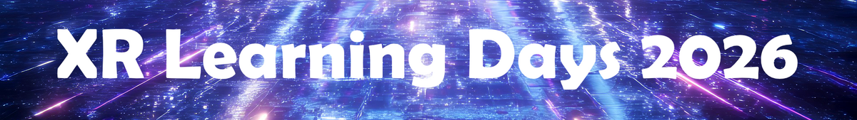weiße Schrift auf butenem Hintergrund zu XR Learning Days 2026