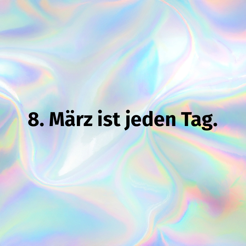 8. März auf buntem Hintergrund